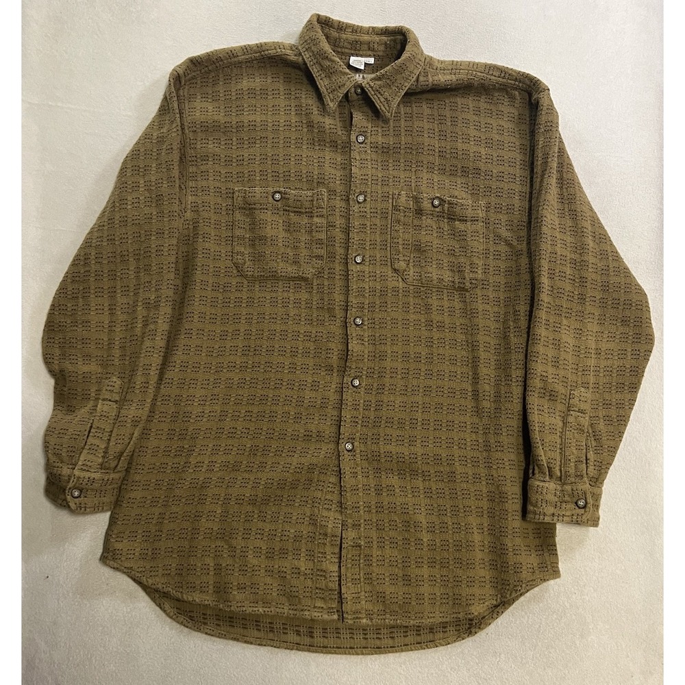 Vintage The Territory Ahead Shirt Men's 2XLT Textured Cotton Button Up 90s